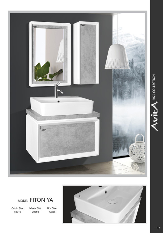 فول ست روشویی و کابین و آینه باکس آویتا مدل فیتونیا Avita Fitoniya